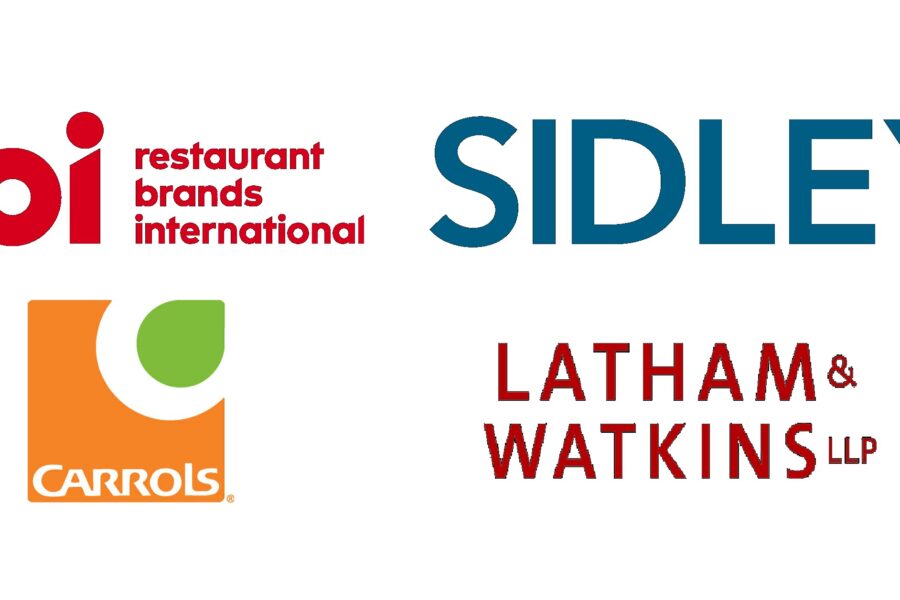 Restaurant Brands International, Sidley, Carrols and Latham & Watkins Logos